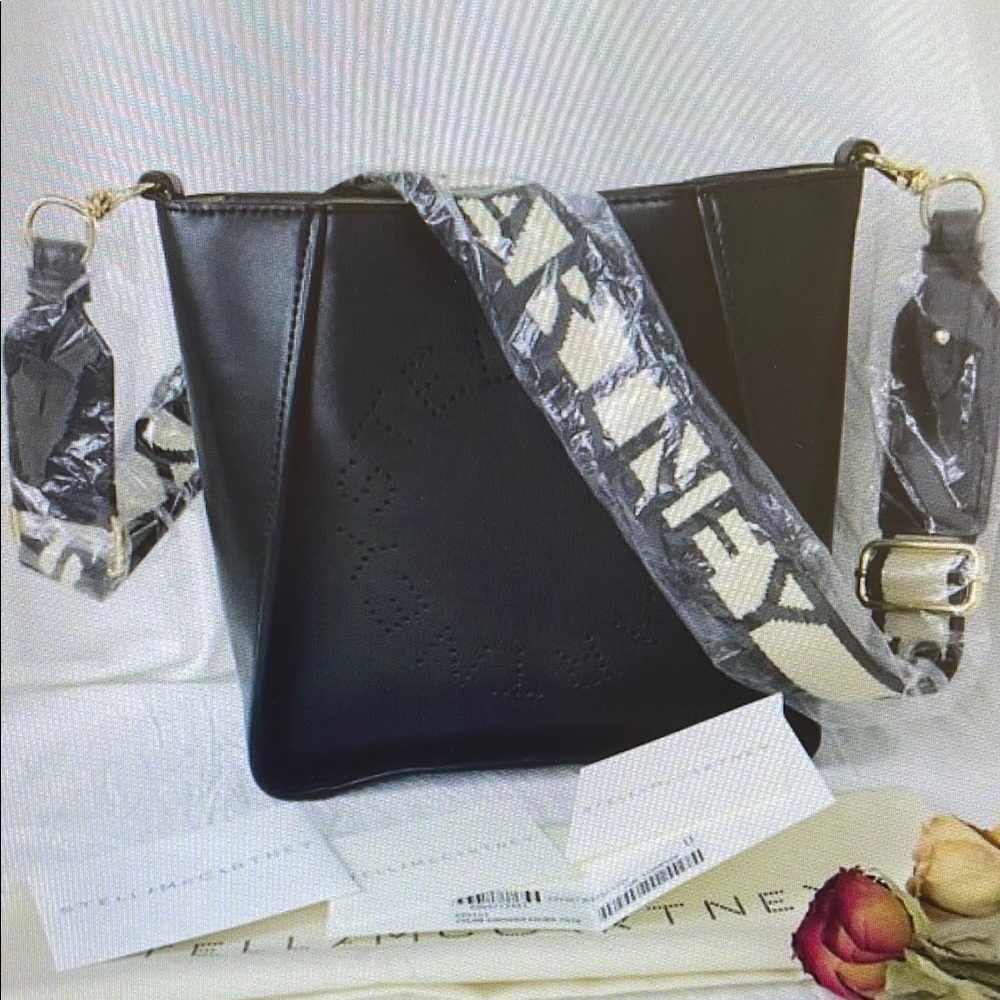 Stella McCartney Logo Crossbody Bag Black